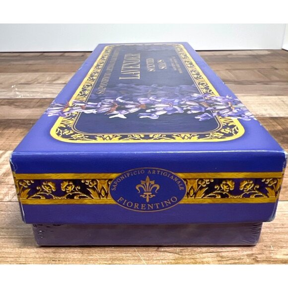 Saponificio Artigianale Fiorentino Lavender Scented Soaps In Gift Box 3x3.4 Oz R - Picture 5 of 6